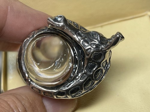Giraffe Hug Ring Sterling Silver 19.8 Grams Phenomenal Detail & Design - Picture 3 of 16