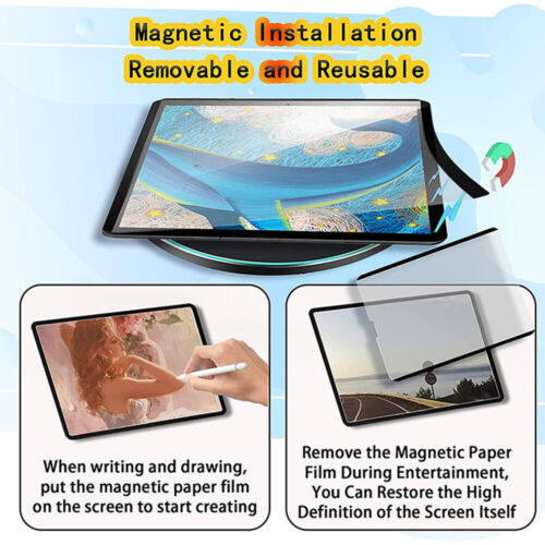 Apple iPad Pro Air 11 / 13 2024 2025 Matte Magnetic Paper Film Screen Protector - Picture 3 of 7