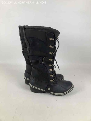 Women's Sorel NL2033-010 Conquest Carly Black Waterproof Boots, Size 7 | eBay