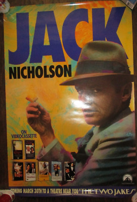JACK NICHOLSON HOME VIDEO STORE MOVIE POSTER 26X38.5 THE TWO JAKES 1989
