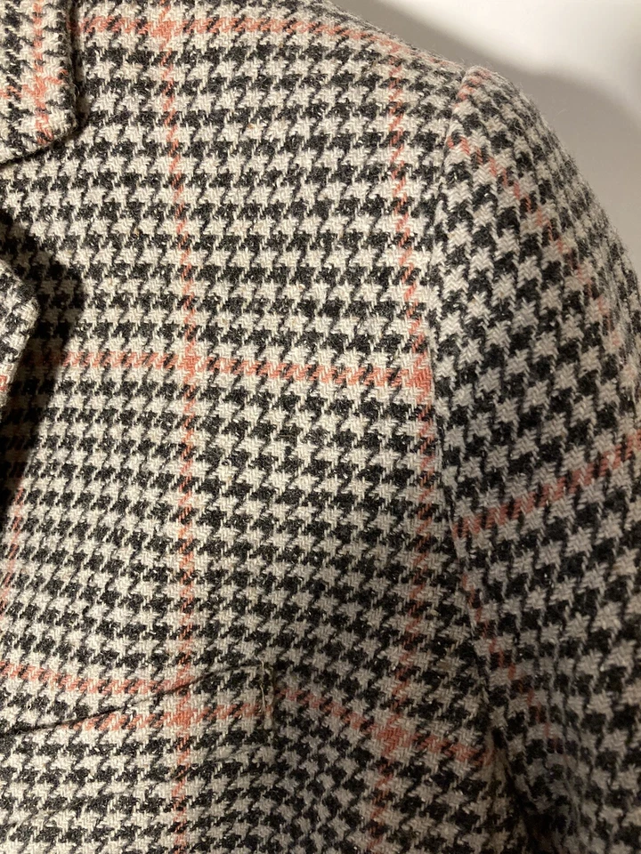 Blazer LL Bean Mujer Talla L Lana Bld Hacking-Ventana Patrón Espiga-USADO EN EXCELENTE ESTADO Foto 4 de 4