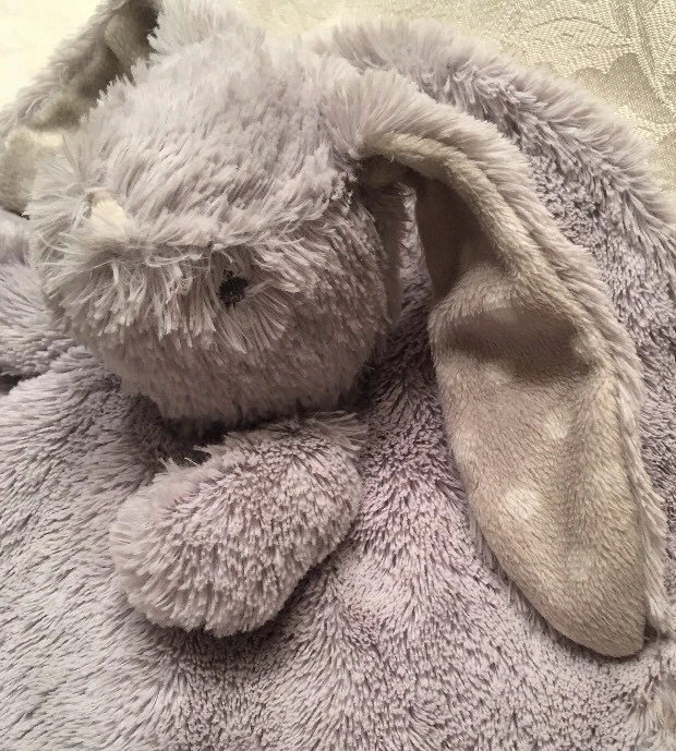 RARA Manta Gris Círculo Conejo Conejo Bebé Seguridad Redonda Lovey Punto Gris AU Foto 3 de 4