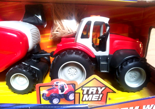 Adventure Force Motorized Farm Tractor with Baler-Working Lights & Sounds! - New - Picture 2 of 8