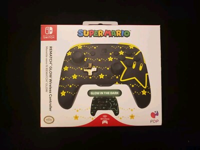 PDP REMATCH GLOW Wireless Deluxe Controller For Nintendo Switch - Super Mario