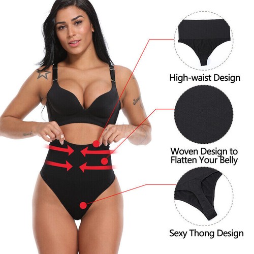 NEW AU Ladies Tummy Control Body Shaper High-Waist Trainer Thong Panty Shapewear - Picture 7 of 28