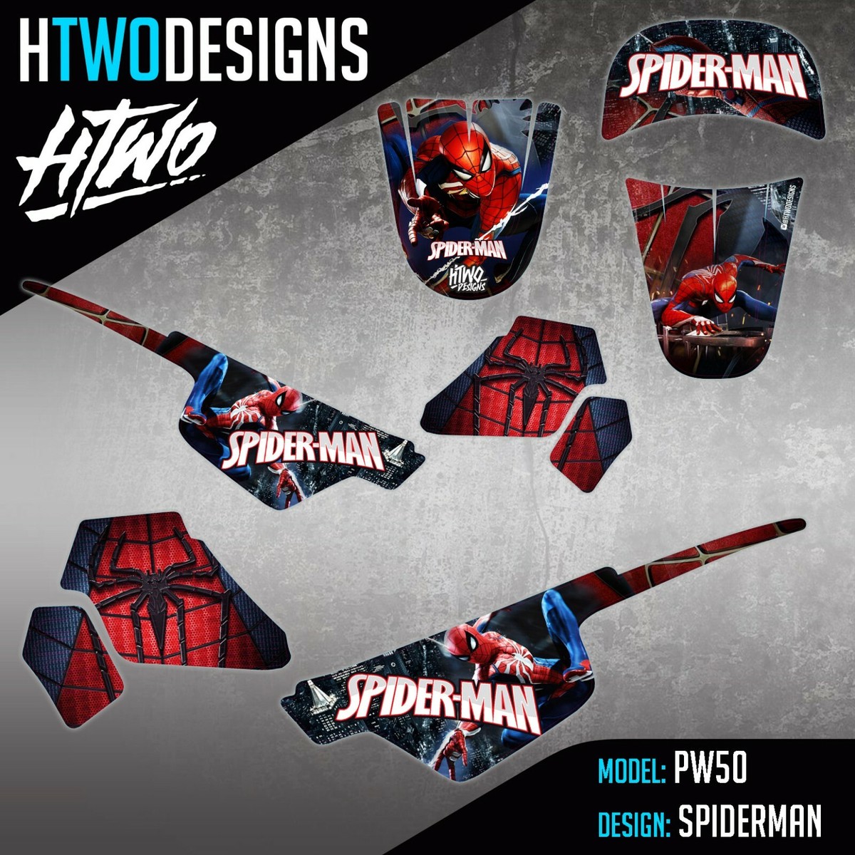 K Grafiche Adesivi Yamaha PW 50 Red Ahdes Per Mini Moto, Pocket Bike 50cc - Foto 3