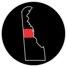 First Responder Thin Red Line Delaware Firefighter Bumper Sticker Military 5"