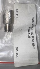 FME Male to Mini-UHF Female Coaxial Connector Adapter