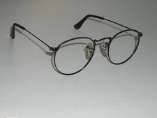 46 21mm VINTAGE B L RAY-BAN BLACK METAL ROUND AVIATOR SUNGLASSES/EYEGLASS FRAME
