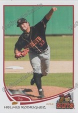 2016 Modesto Nuts Helmis Rodriguez RC Rookie Colorado Rockies VZ