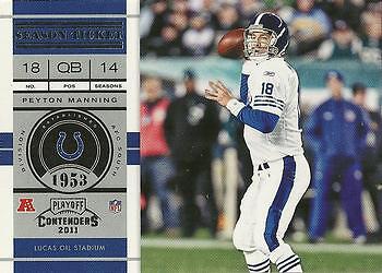 Peyton Manning 2011 Playoff Contenders Football - #31 - Indianapolis Colts - Picture 1 of 2