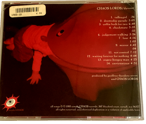 CHAOS LORDS - DEVOUR CD 1995 ROCK Simple CHAOS Records - Picture 6 of 8