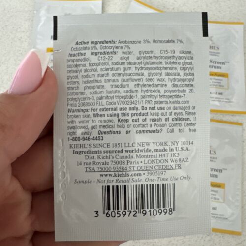 7x Kiehl's Better Screen UV Serum & Collagen Peptide Packets .42oz total - Picture 4 of 4