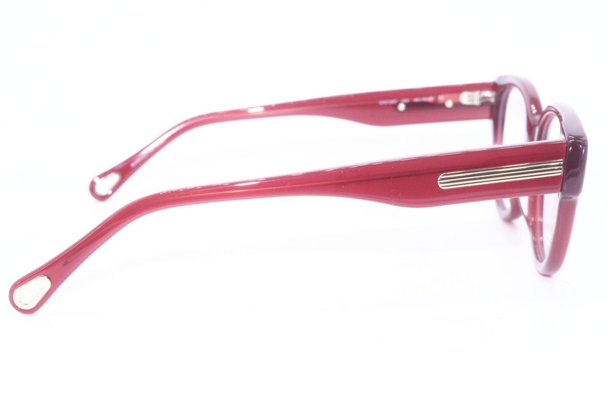 クラシック Chloe NEW CHLOE CH0124O 003 MAROON GOLD DESIGNER AUTHENTIC FRAMES