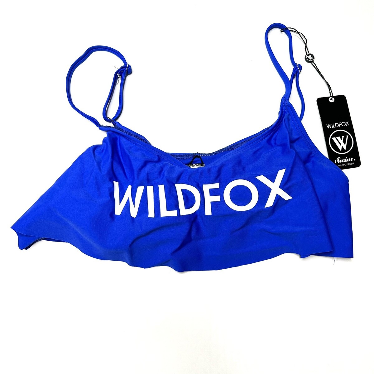 Wildfox Bikini Top Swim Flutter Stars Blue Womens Swimsuit Wildfox Bikini Top Swim Flutter Stars Blue Womens Swimsuit