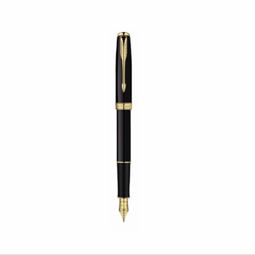 Parker Sonnet Fountain Pen Matte Black Gold Clip With Fine 0.5mm Steel Nib - Picture 4 of 8