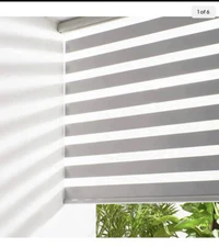 Homebox Zebra Roller Shade/window Blinds 22”w x 72”h Gray