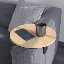B-Ware Couch-Tablett Armlehne, Einstellbarer Sofa-Tablett, Getränkehalter, ⌀35cm