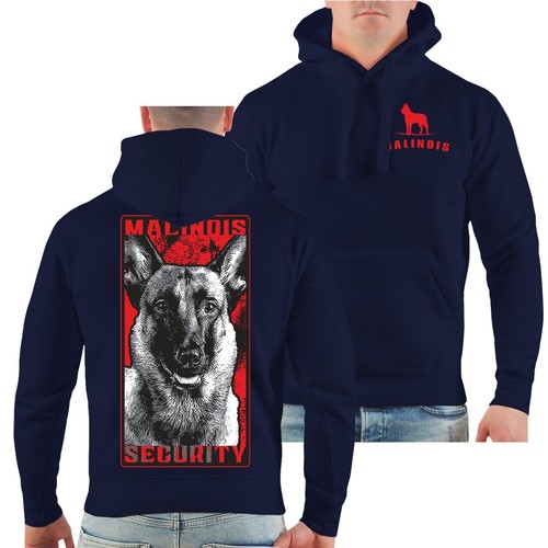 Kapuzenpullover Malinois Security Hoodie Belgischer schäferhund hunde geschenk - Bild 5 von 13