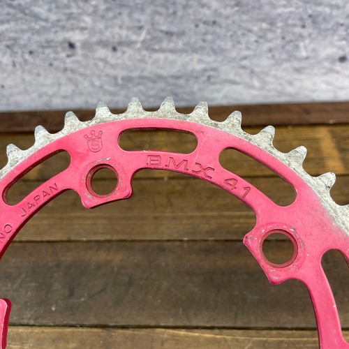 Sugino Crown 41t BMX Chainring 110 BCD Red Klunker 41 Tooth Old School BMX OG - Picture 3 of 14