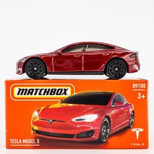 2024 Matchbox Power Grabs 89 Tesla Model S SIGNATURE RED  FSB