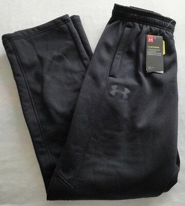 NWT $55 Men's UNDER ARMOUR STORM SWEATPANTS Black MEDIA POCKET Cold Gear SMALL | eBay