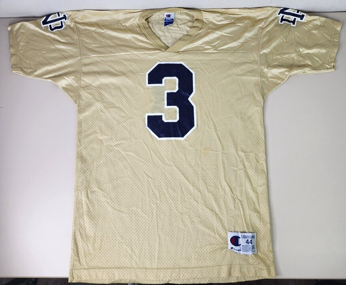 Champion Notre Dame Joe Montana Jersey Sz 48 XXL Gold Football Vintage