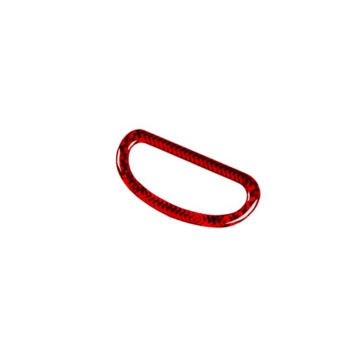 Red Carbon Fiber Gear Shift Floor Console Buttons Cover Trim For 14-17 Fiat 500L - Picture 7 of 13
