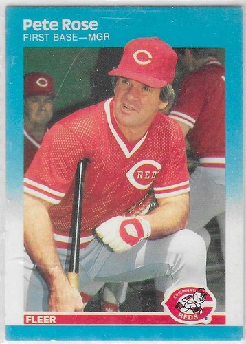 PETE ROSE CINCINNATI REDS VINTAGE 1989 FLEER BASEBALL CARD