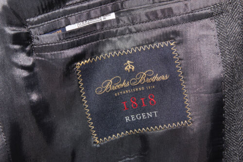 Brooks Brothers Made Italy 1818 Regent Herringbone Wool Grey 2Pc Suit 42R 37-31 - Bild 7 von 16
