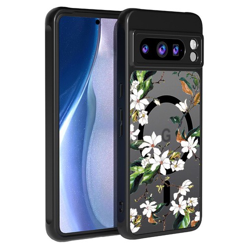 Etui magnétique fleuri antichoc pour Google Pixel 9 Pro XL 9A 8A 8 Pro 7A Cover - Photo 17 sur 18