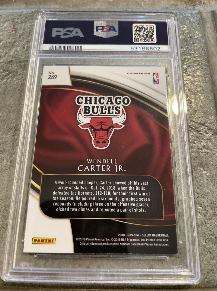 2018 Panini Select Courtside #269 Wendell Carter Jr. RC Rookie PSA 9 - Image 2 of 2