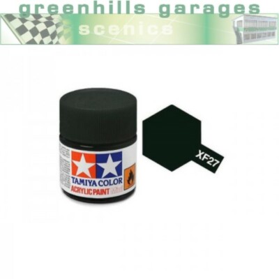 Greenhills Tamiya 10ml Flasche Acrylfarbe - Schwarz Grün XF-27 - C584