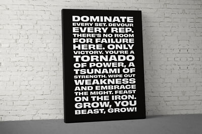 Weightlifting Motivational Quote Wall Art