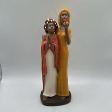 Elegant African American Art Figurine Mom Daughter Made In USA Art Decor