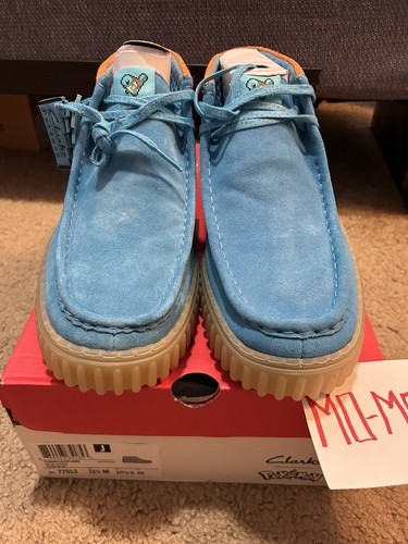 Clarks Torhill x POKÉMON Squirtle Explore Blue Suede, "2023" Size 11.5 Men’s - Picture 3 of 4