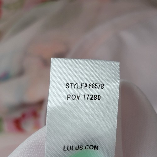 Lulus Spaghetti Straps Maxi Tie Dress Womens S VNeck Pink Floral Lightweight - Picture 11 of 12