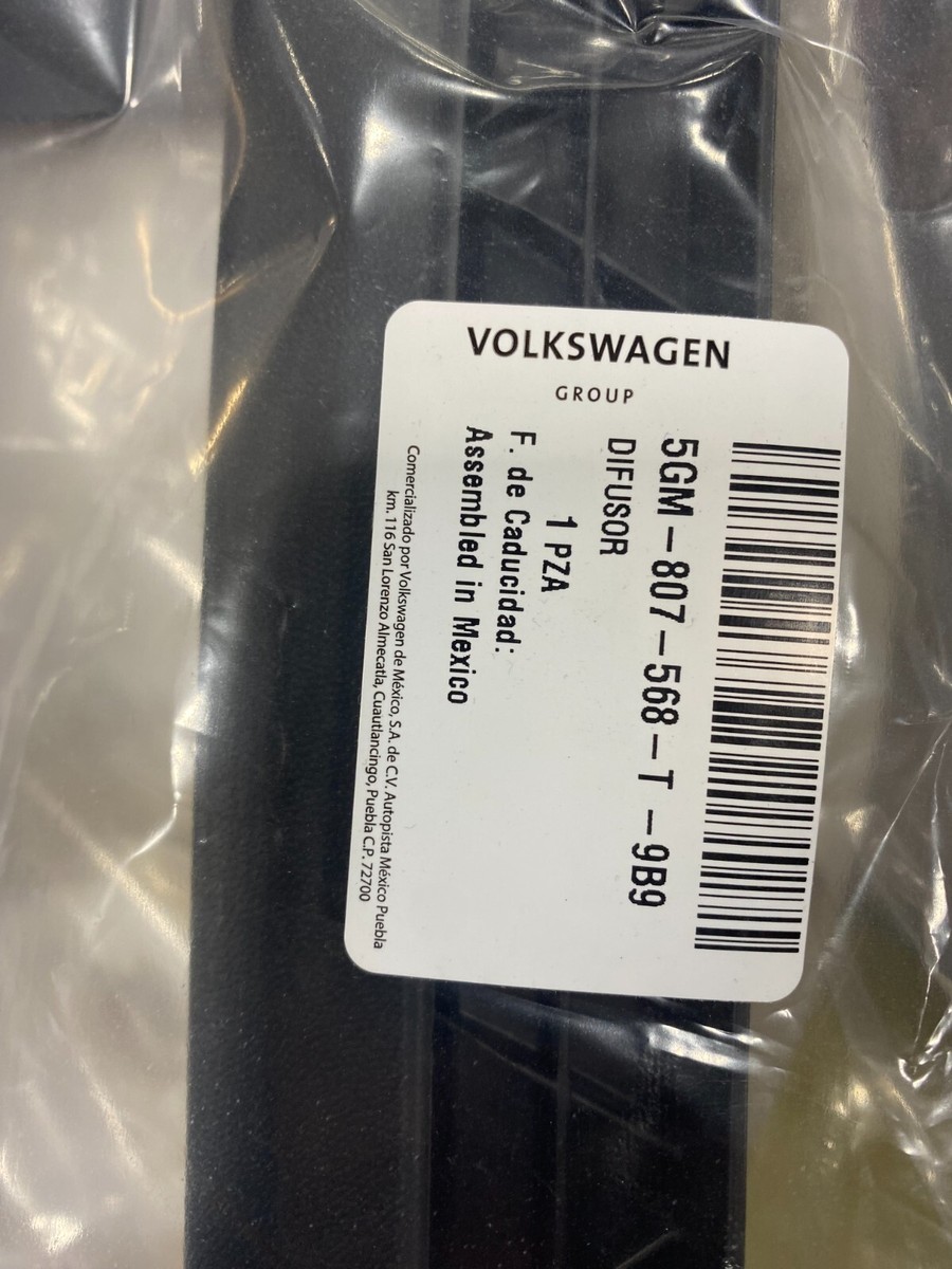Volkswagen Rear Air Diffuser 5GM807568T9B9 | eBay