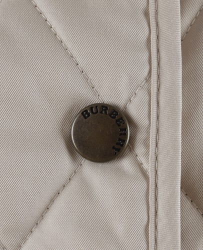 Women's Burberry London Beige Quilted Jacket Size L Nova Check - Picture 8 of 15