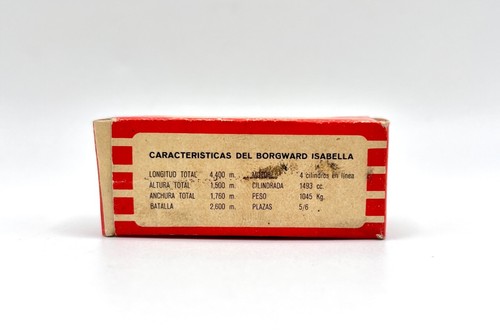 RARE NEW in BOX NIB ANGUPLAS Borgward Isabella # 67 Made in Spain Mini Cars - Picture 14 of 14