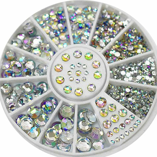 Crystal Bowknot Rhinestone Nail Art Accessories 3D DIY Jewelry Makeup Wheel Tool - Bild 13 von 30