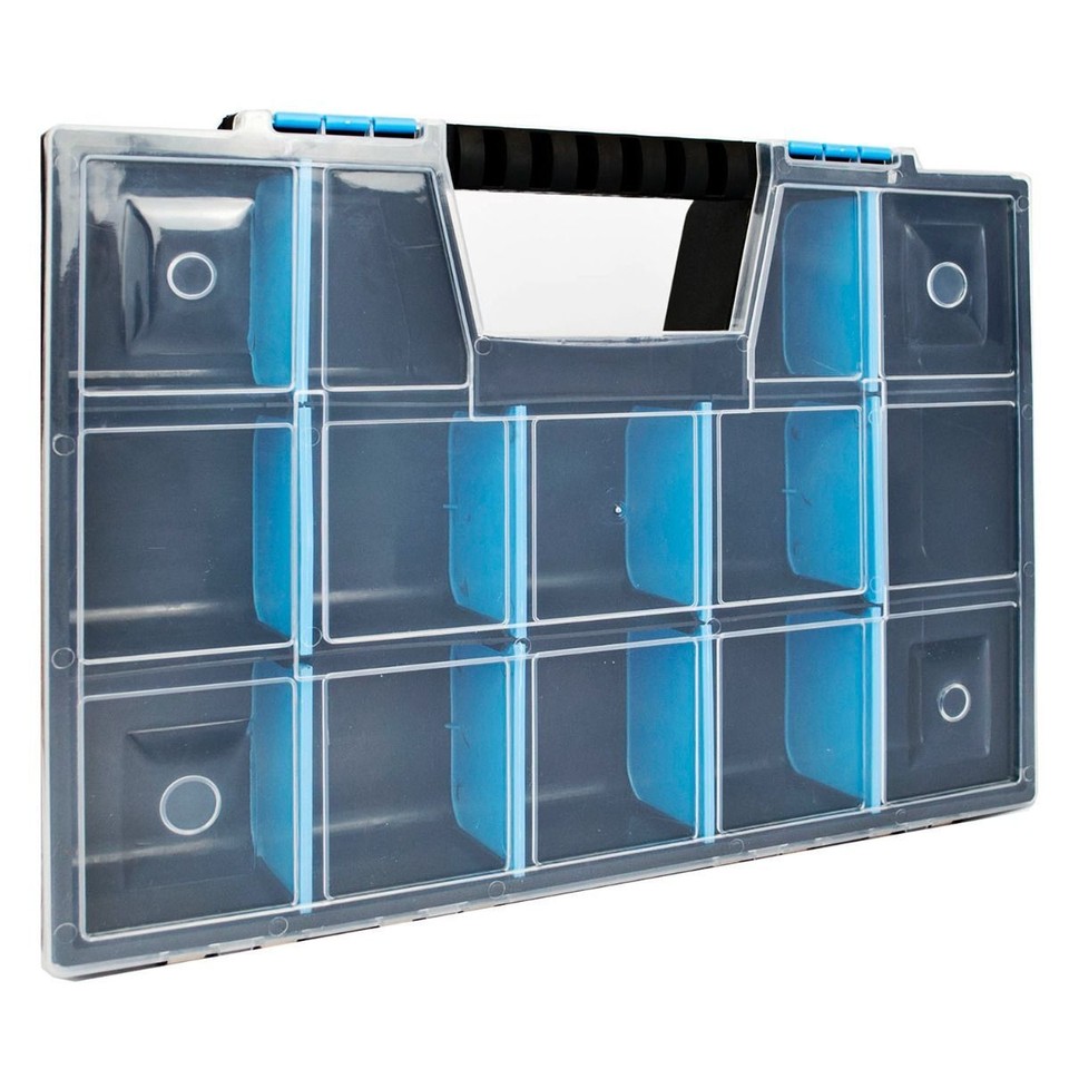 Large DIY Storage Organiser Carry Case 12 Compartment Separator Divider