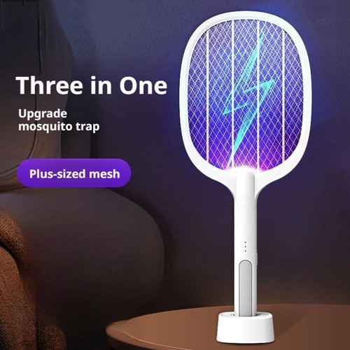 Asesino de insectos eléctrico para moscas 4000 V tipo C recargable desmontable Han M8T5