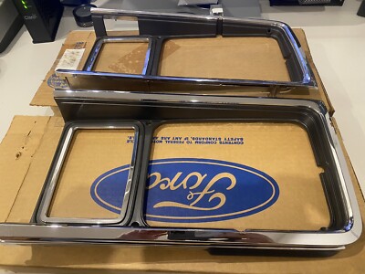 NOS FoMoCo OEM 1978 1979 1980 Ford Fairmont Headlight Headlamp bezel pair LH RH
