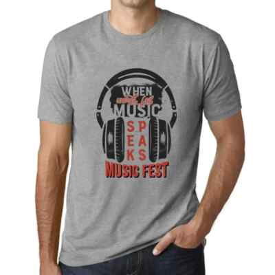 Herren Grafik T-Shirt Wenn Worte versagen, spricht die Musik   When Words Fail