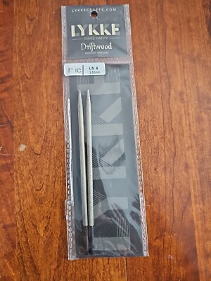 Lykke Driftwood Wooden Knitting Needles 5'' IC  US4, 3.50mm