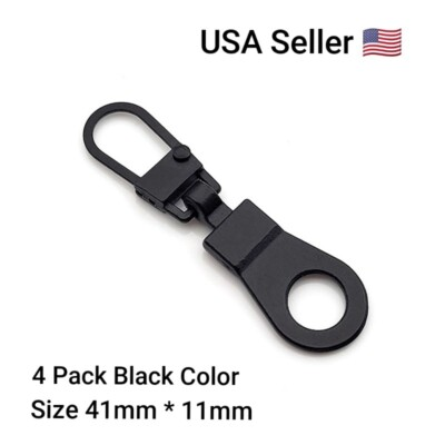 #ad 4 PCS Detachable Zipper Pull Replacement Zippers Pull Tabs Zipper Sliders Repair $4.85