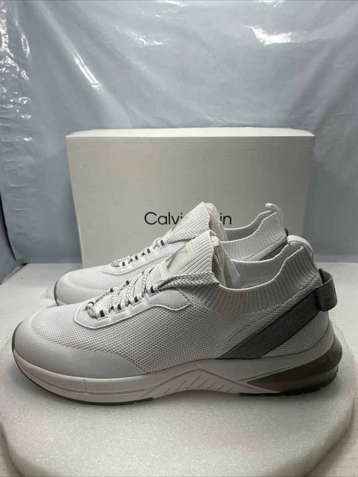 Calvin Klein Danyel, Blanco/Gris, Mujer Talla 7.5M Artículo #898 Foto 4 de 4