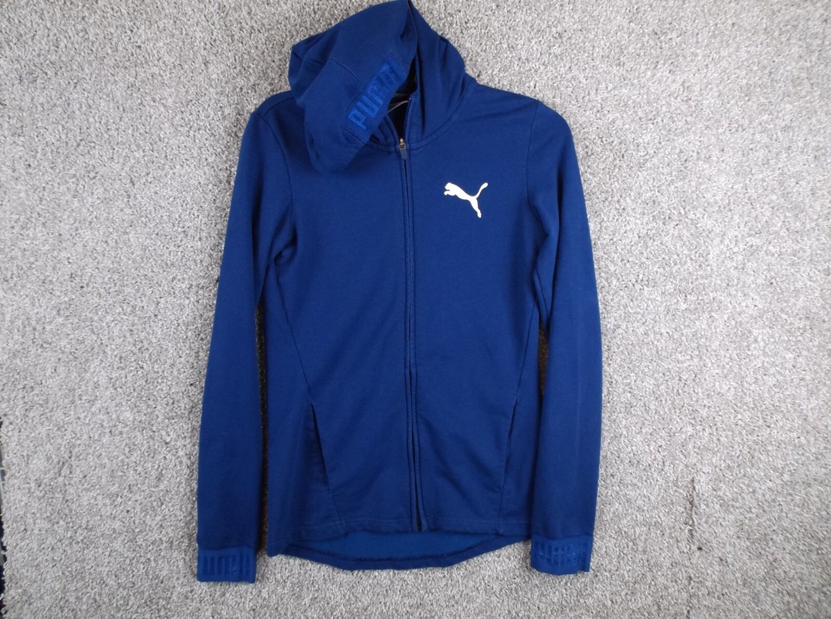 Puma フルジップジャケット 22 ネイビー Puma Full Zip Hoodie “Keeps You Dry” Navy Blue Men's Sz Medium | eBay