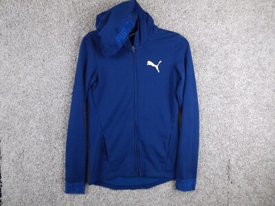 Puma Full Zip Hoodie “Keeps You Dry” Navy Blue Men's Sz Medium | eBay
